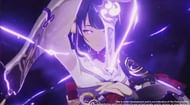 A frame from Baal's Elemental Burst cutscene (Image via Genshin Impact)